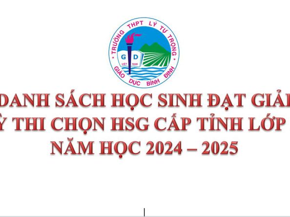 DANH SÁCH HỌC SINH ĐẠT GIẢI KỲ THI CHỌN HSG CẤP TỈNH LỚP 12 NĂM HỌC 2024 – 2025