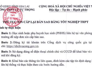 Thủ tục xin cấp lại bản sao bằng tốt nghiệp