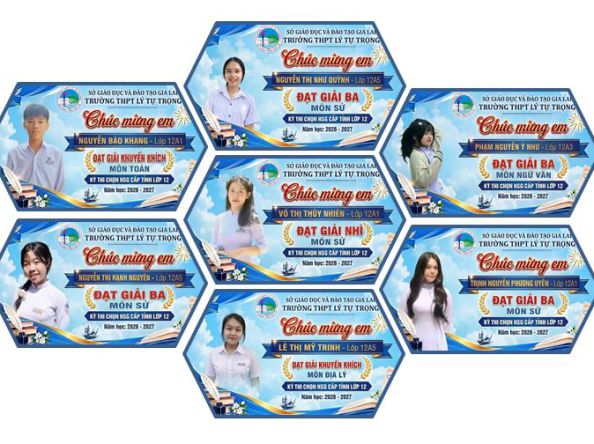 THPT LÝ TỰ TRỌNG: 07 HỌC SINH ĐẠT GIẢI KỲ THI CHỌN HỌC SINH GIỎI LỚP 12 NĂM HỌC 2026–2027